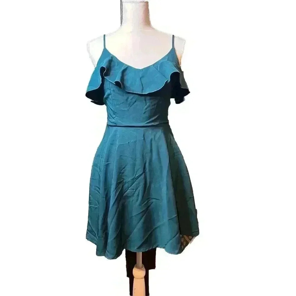 Altar’d State Dark Teal Tank Adjustable Straps Woman’s Dress Size Small